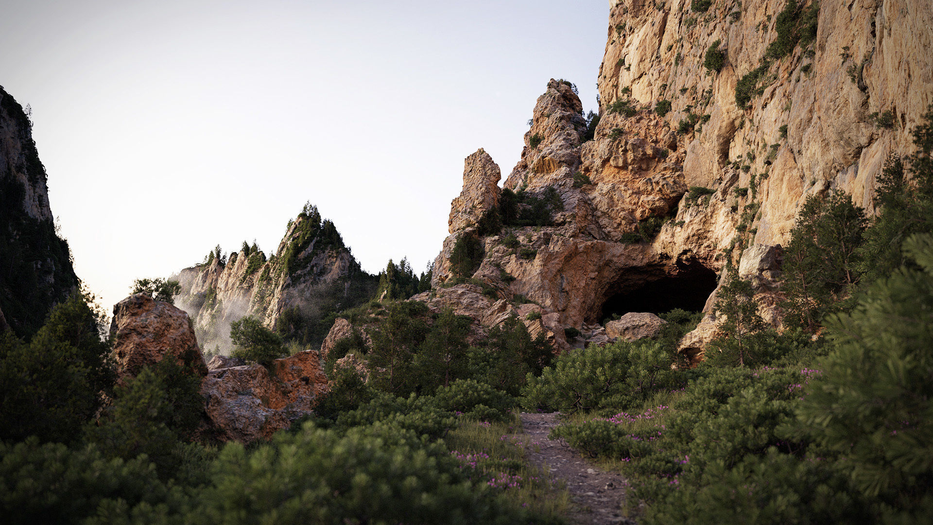 Large Mountain Cliffs PBR Scan Collection _25