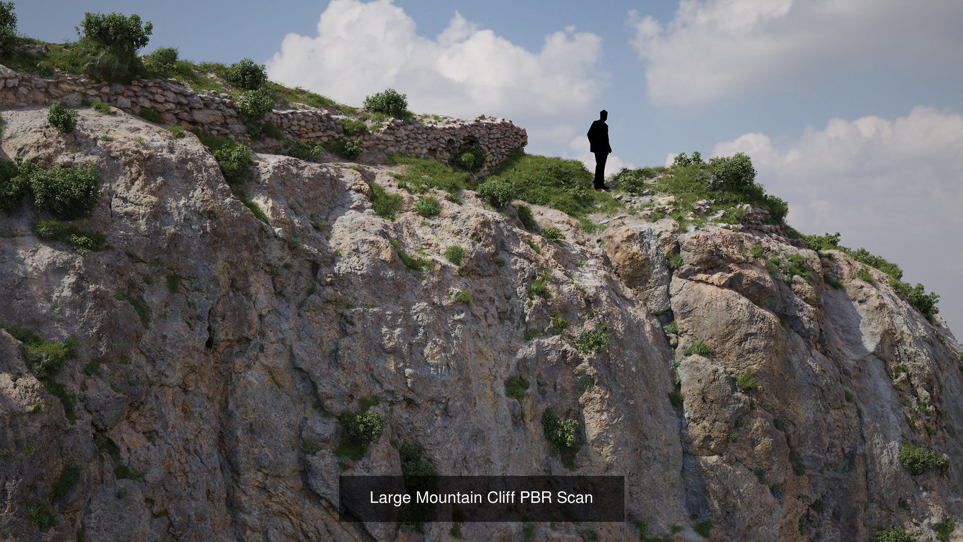Large Mountain Cliffs PBR Scan Collection _18