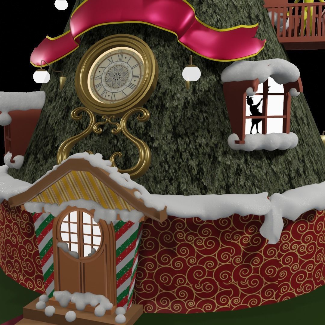 Christmas house 3D model_1