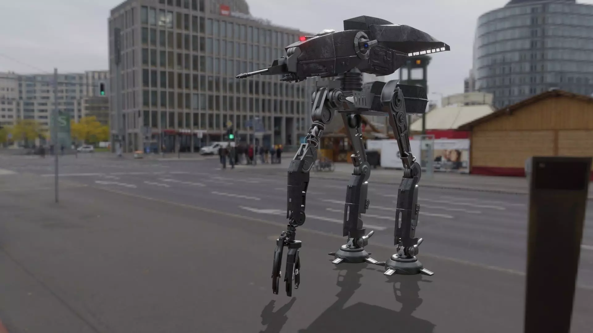 UA TT robot StarWars with animation missile firing 3D model