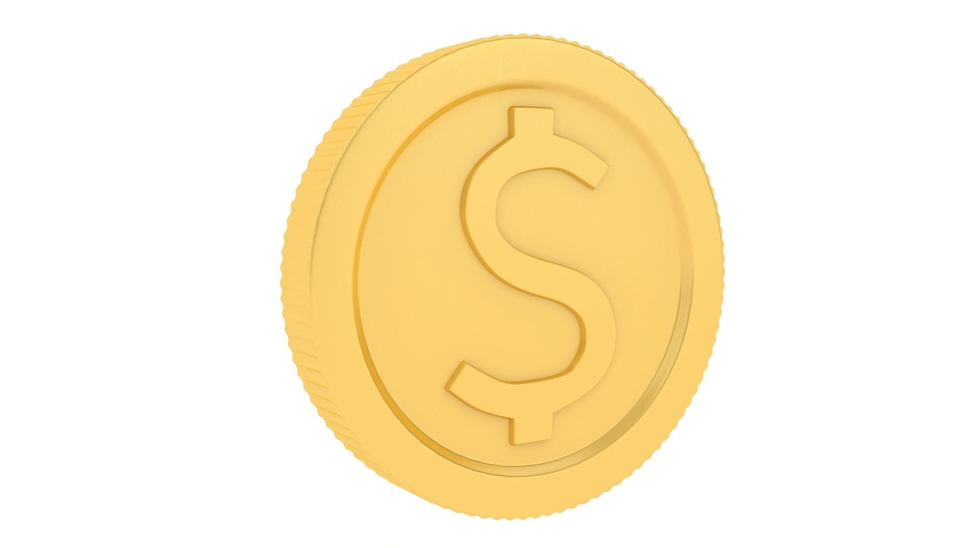 dollar coin 3D model_1
