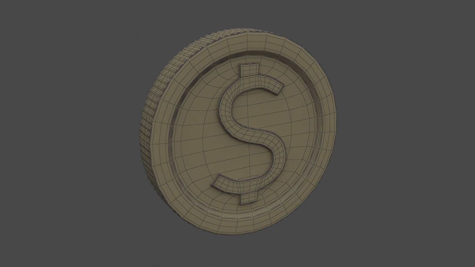 dollar coin 3D model_6