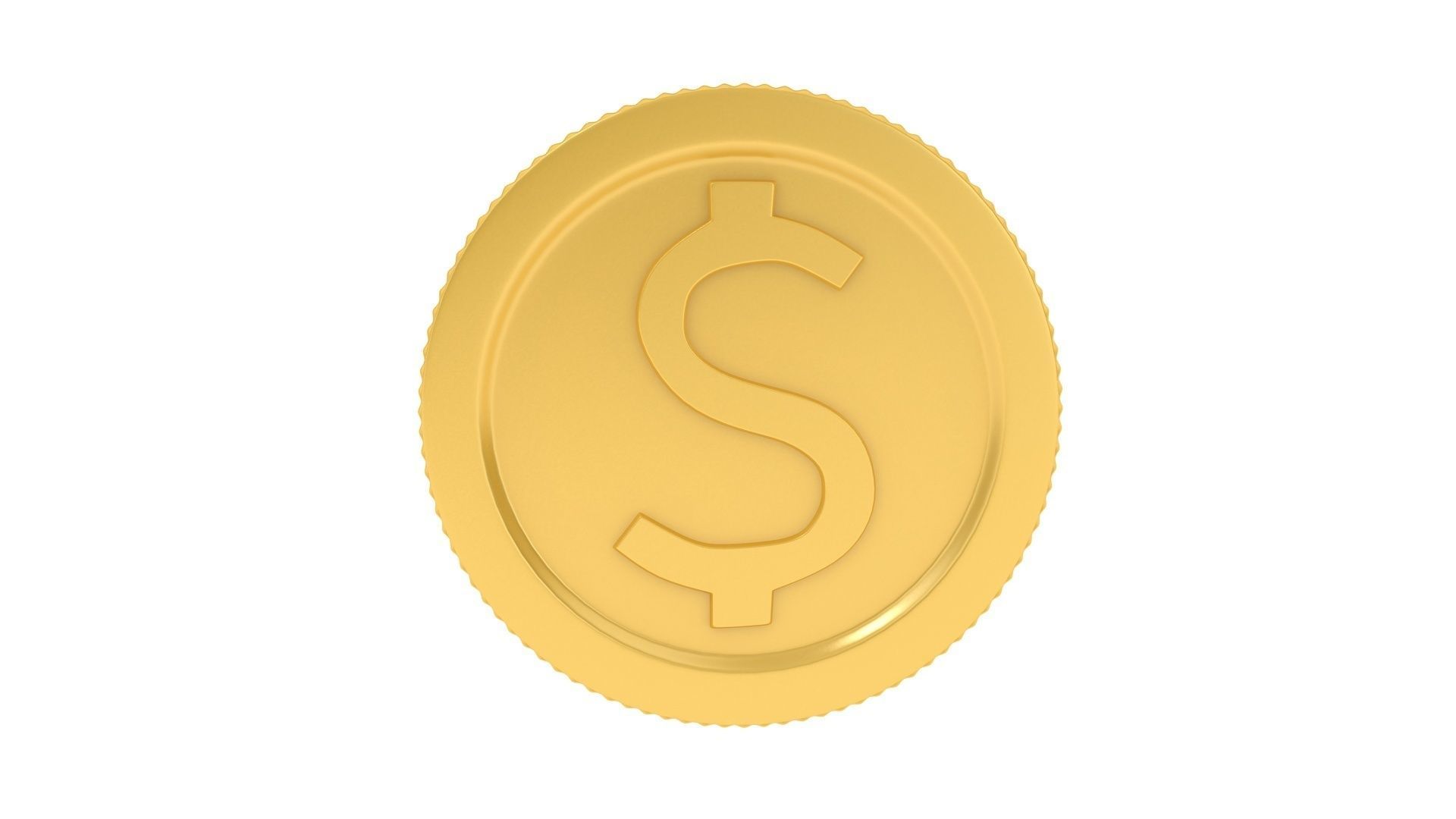 dollar coin 3D model_4