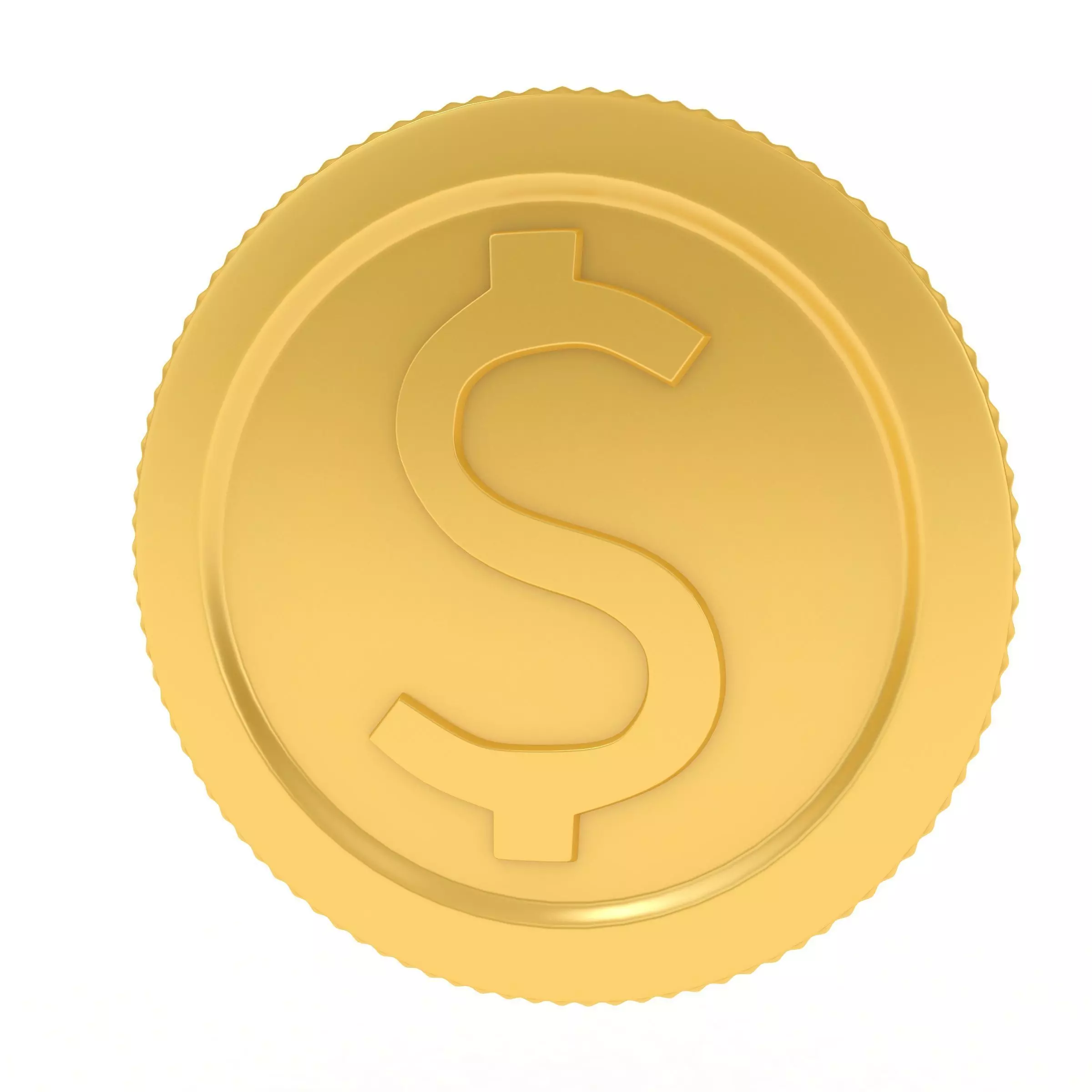 dollar coin 3D model_0