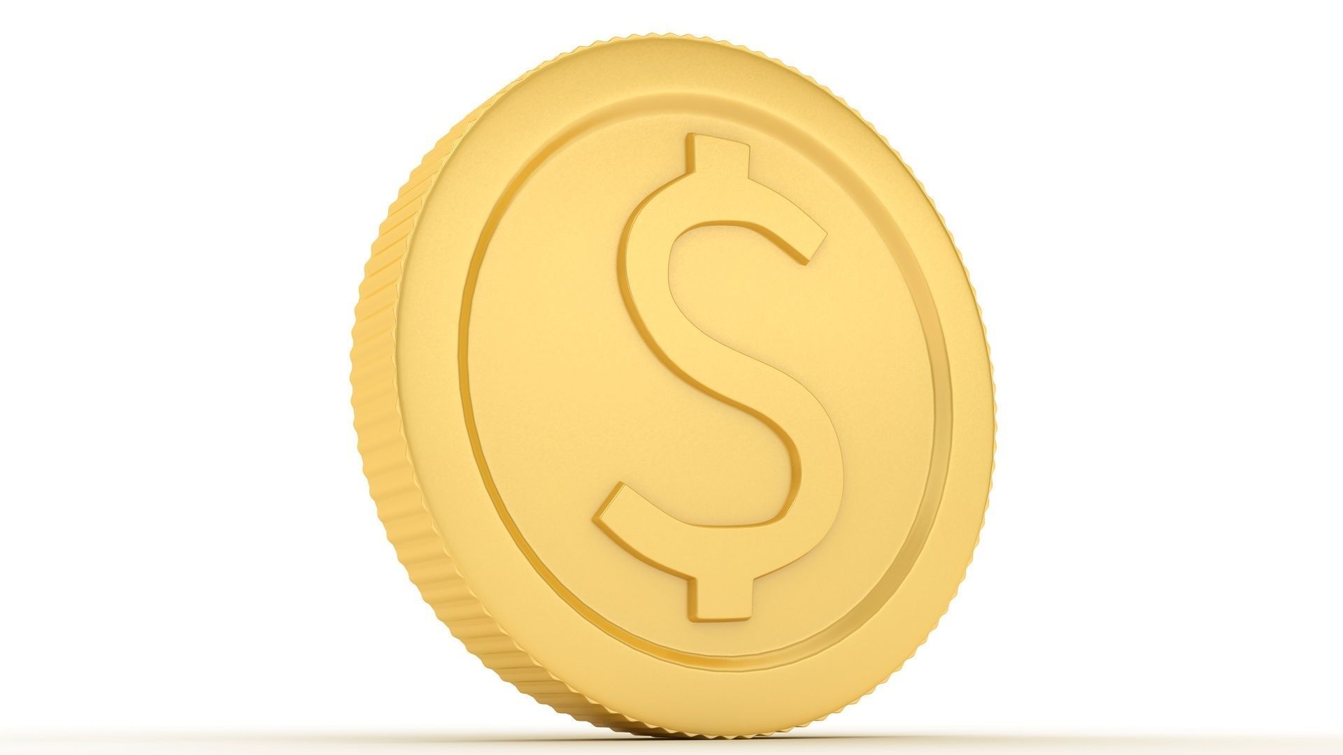 dollar coin 3D model_2