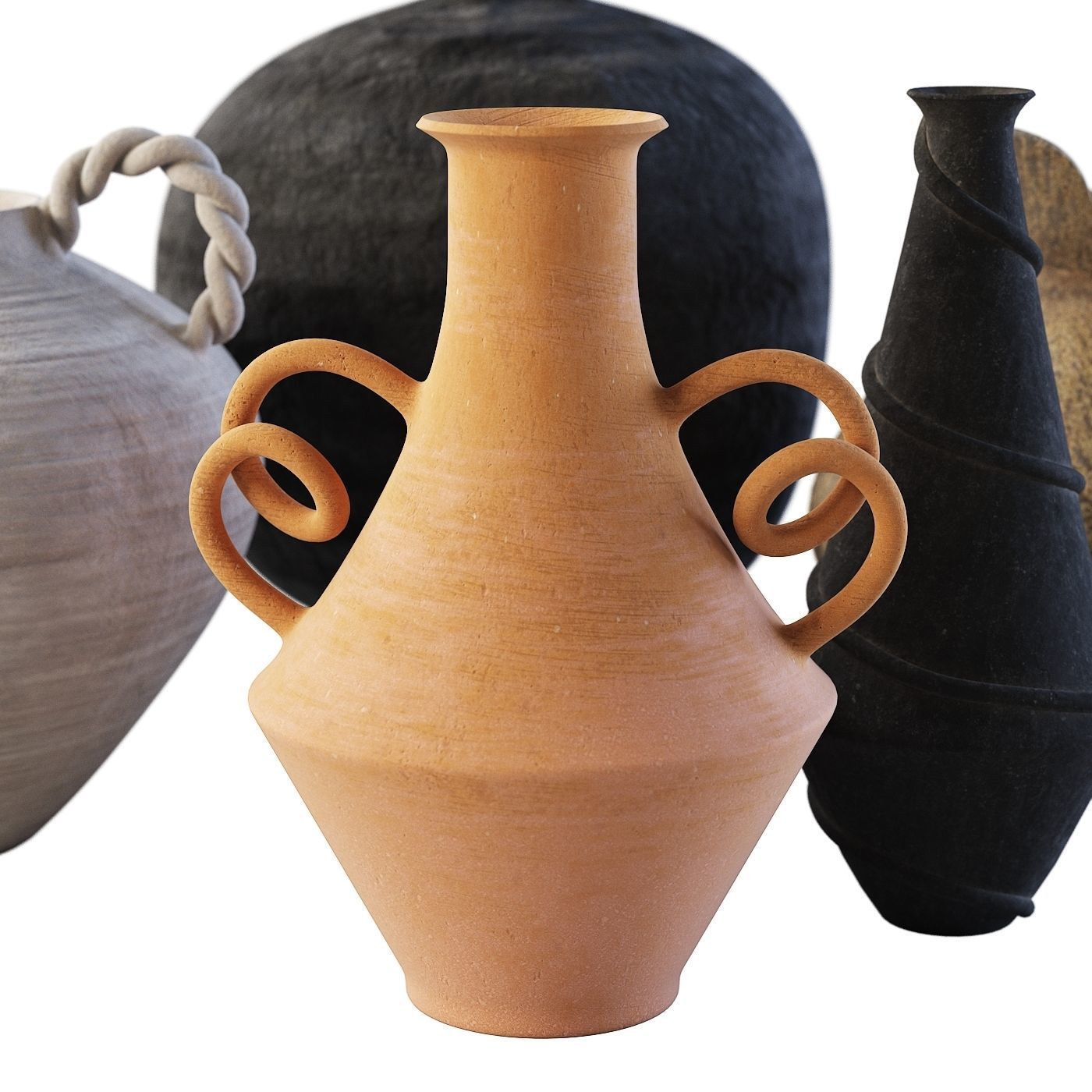 Decoration Vases set 3D model_2