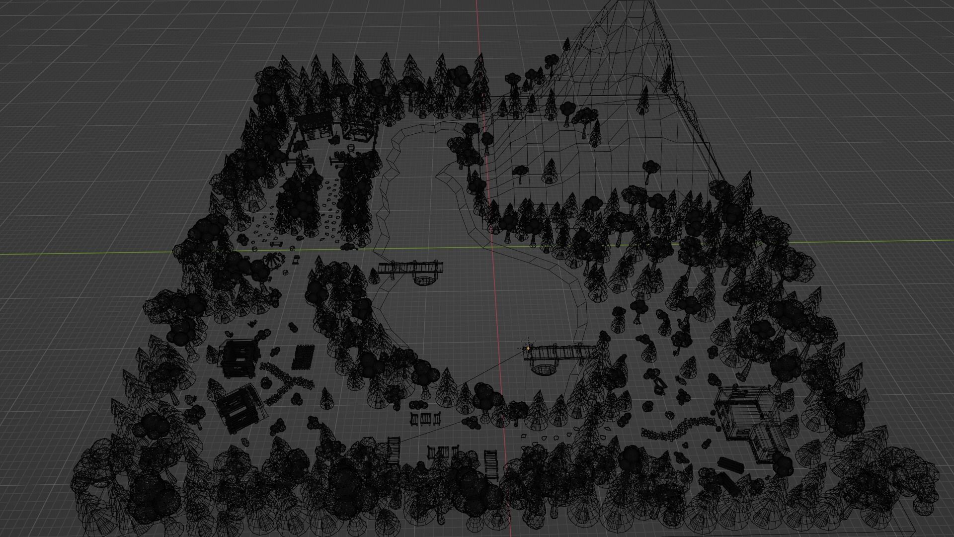 Low Poly Autumn Forest Low-poly 3D model_11