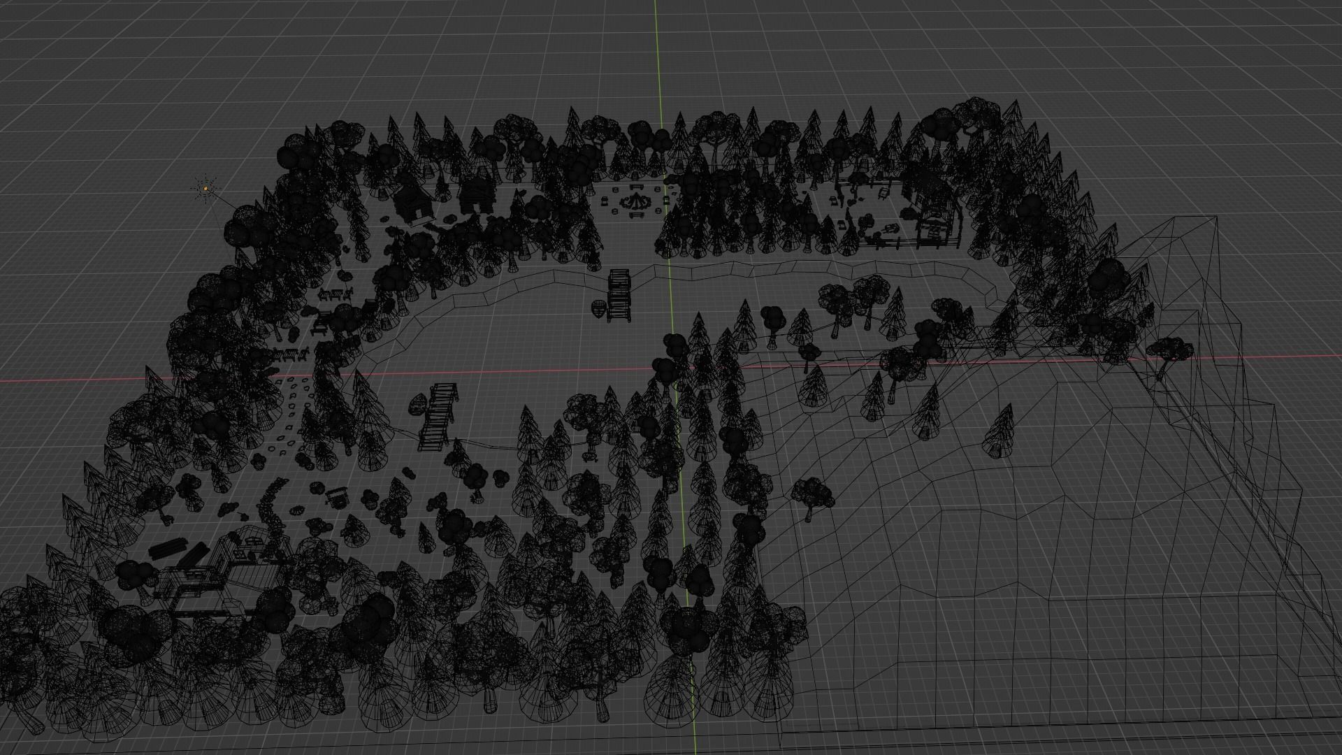 Low Poly Autumn Forest Low-poly 3D model_12