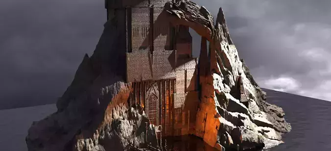 Deep Cathedral Cliff range Kit bash 2