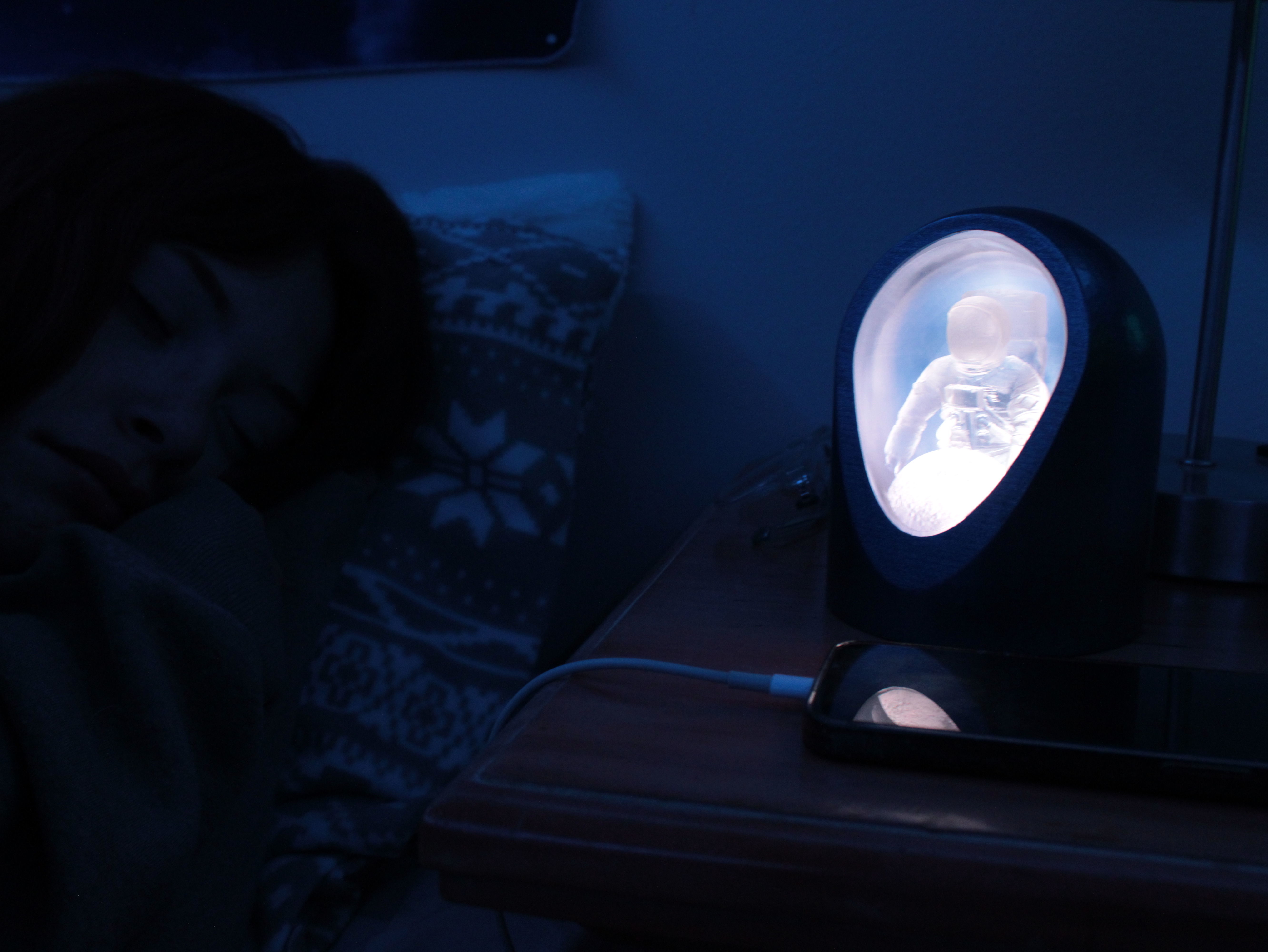 Astronaut in the Void - LED Light Up Diorama 3D print model_11