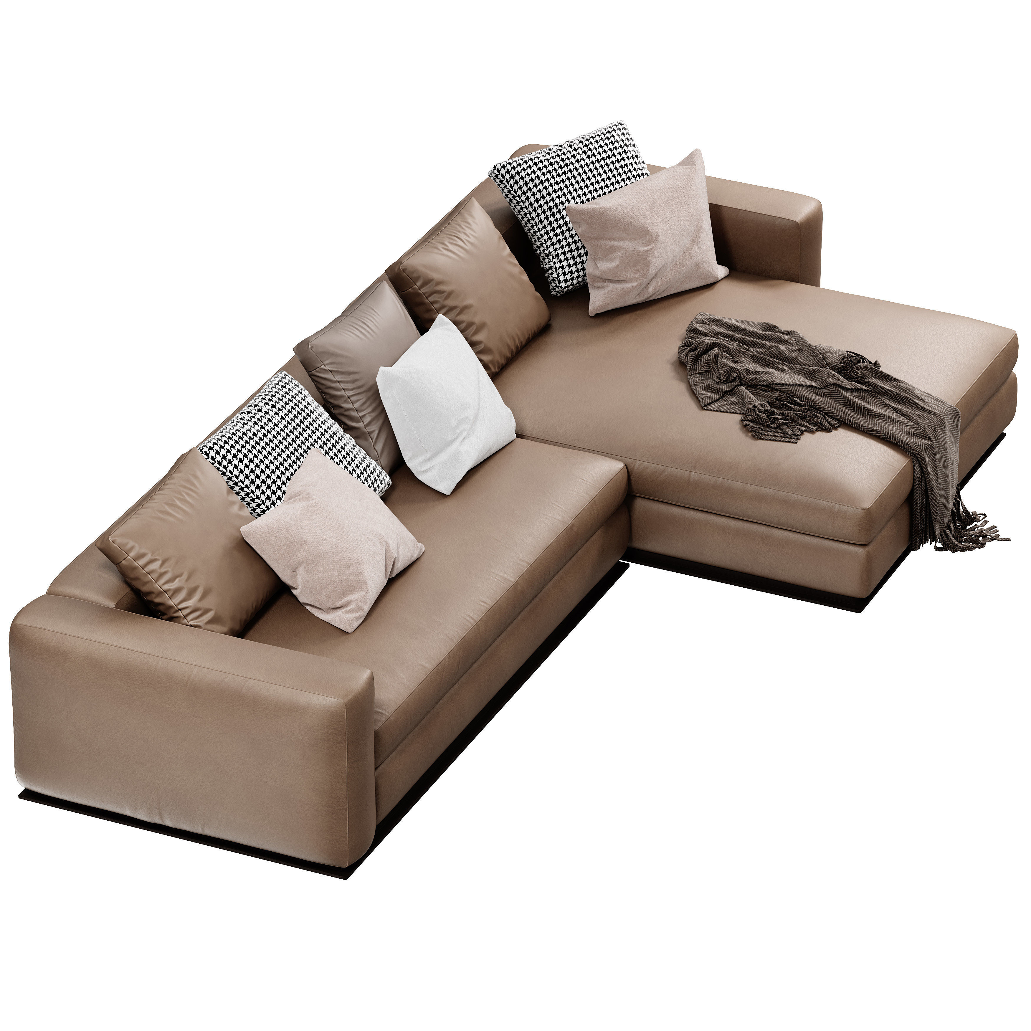 Minotti Leonard Chaise Longue Sofa 3D model_4