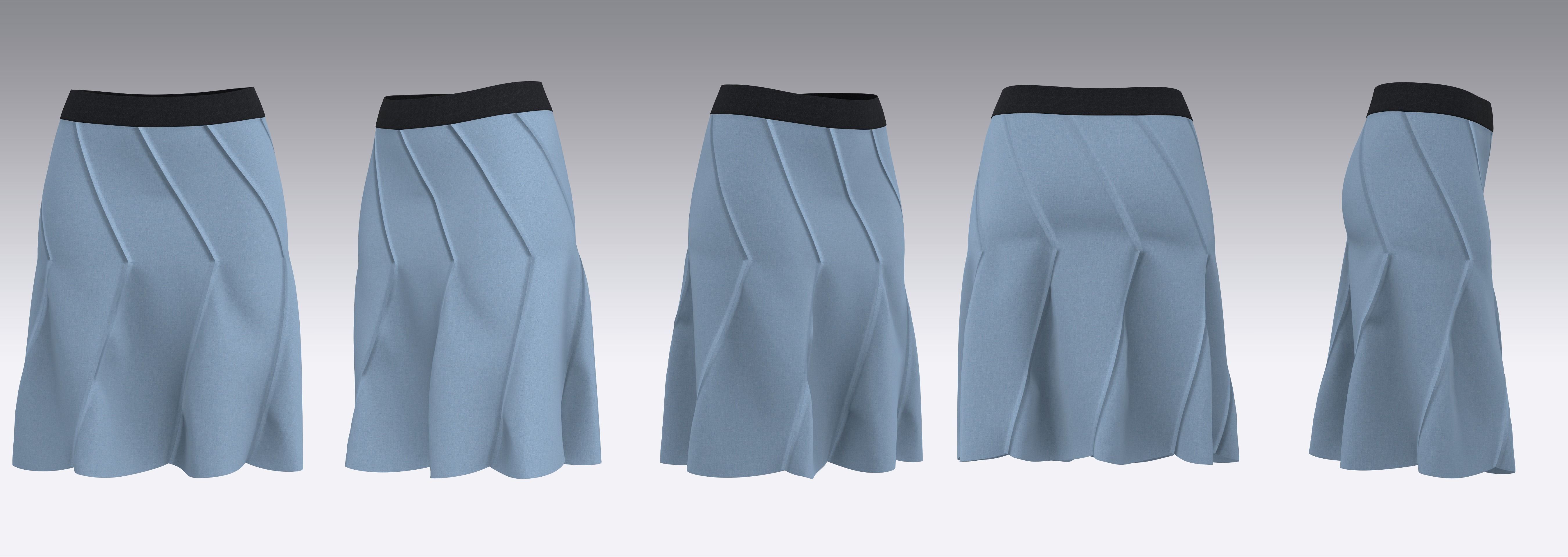 32 Skirt Outfits MD CLO 3D zprj project files 3D Model Collection_20