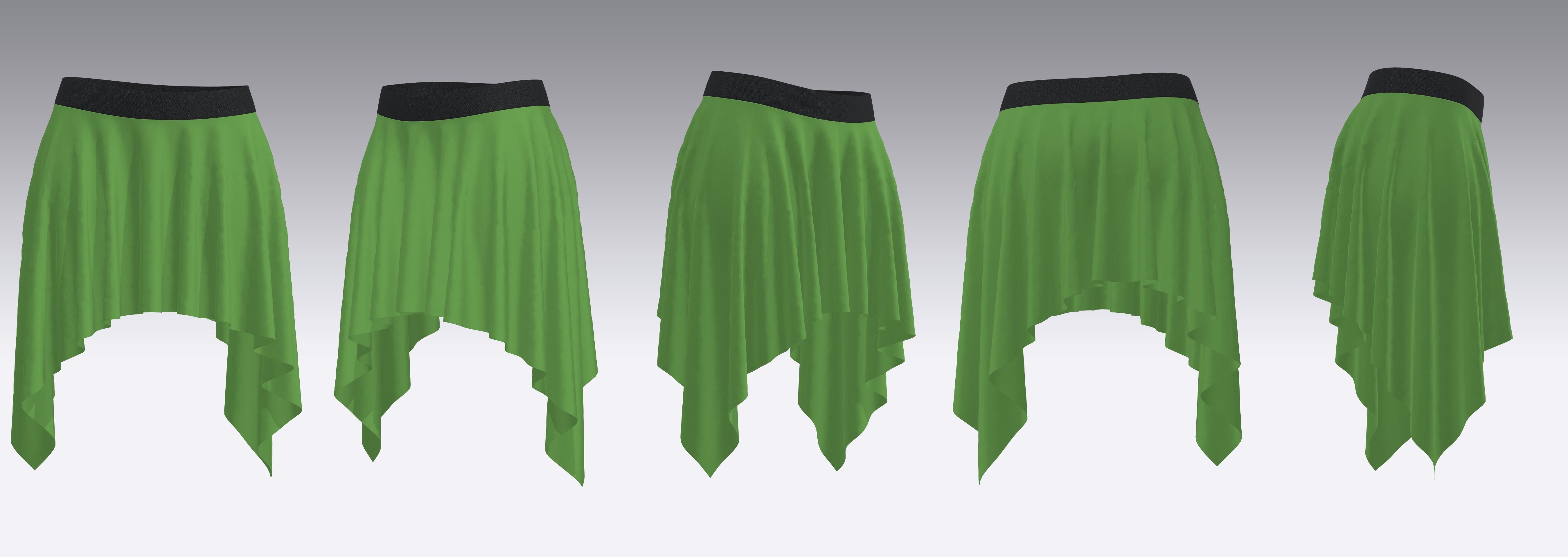 32 Skirt Outfits MD CLO 3D zprj project files 3D Model Collection_28