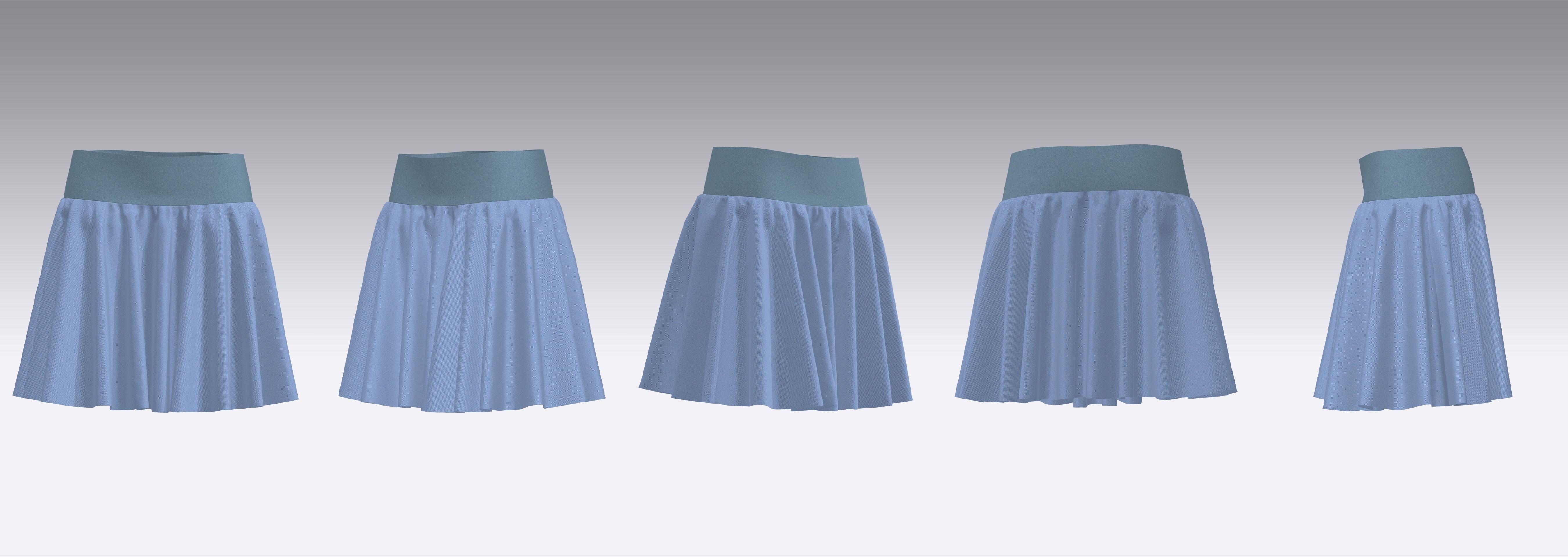 32 Skirt Outfits MD CLO 3D zprj project files 3D Model Collection_2