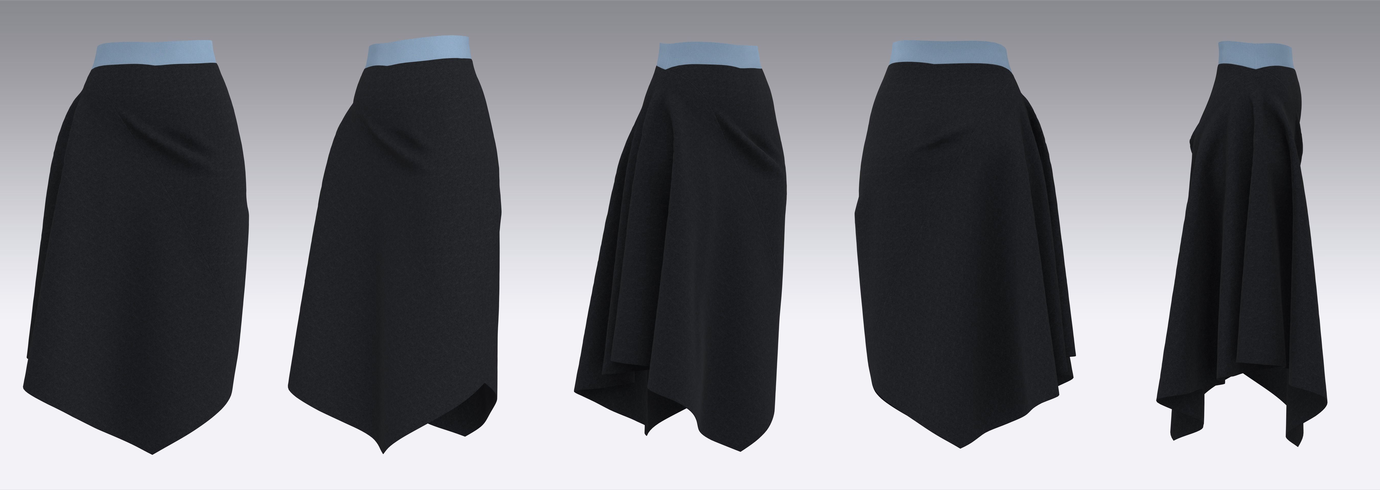 32 Skirt Outfits MD CLO 3D zprj project files 3D Model Collection_1