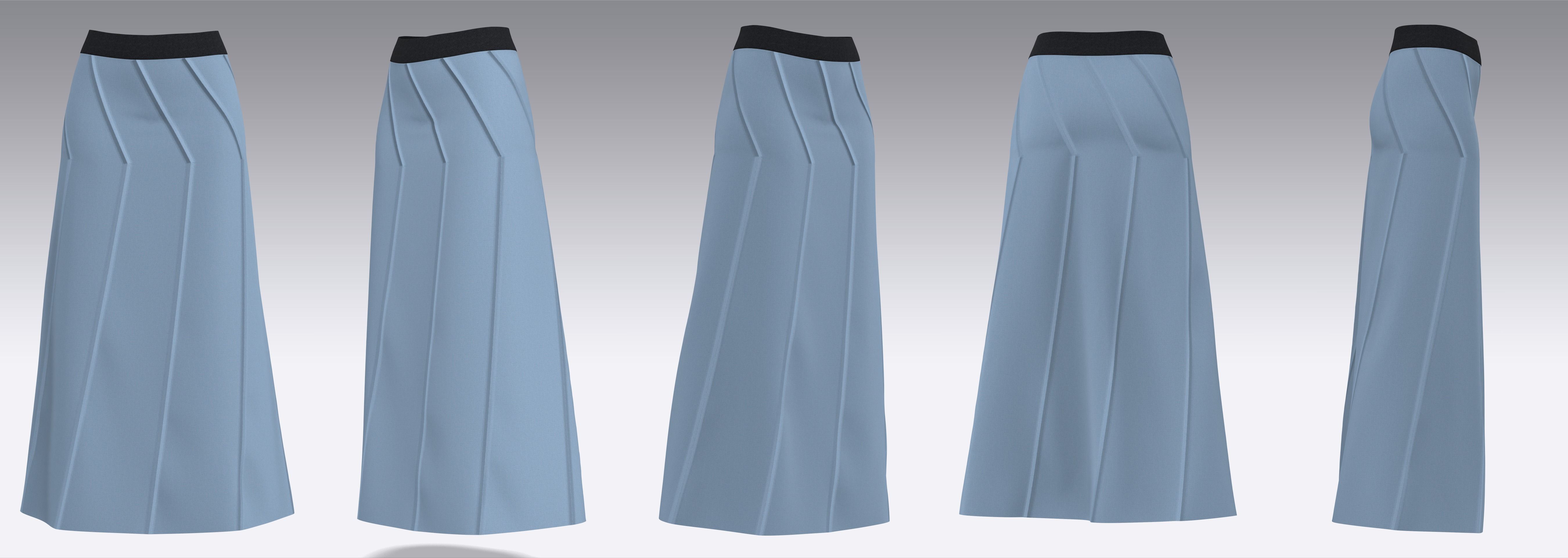 32 Skirt Outfits MD CLO 3D zprj project files 3D Model Collection_3