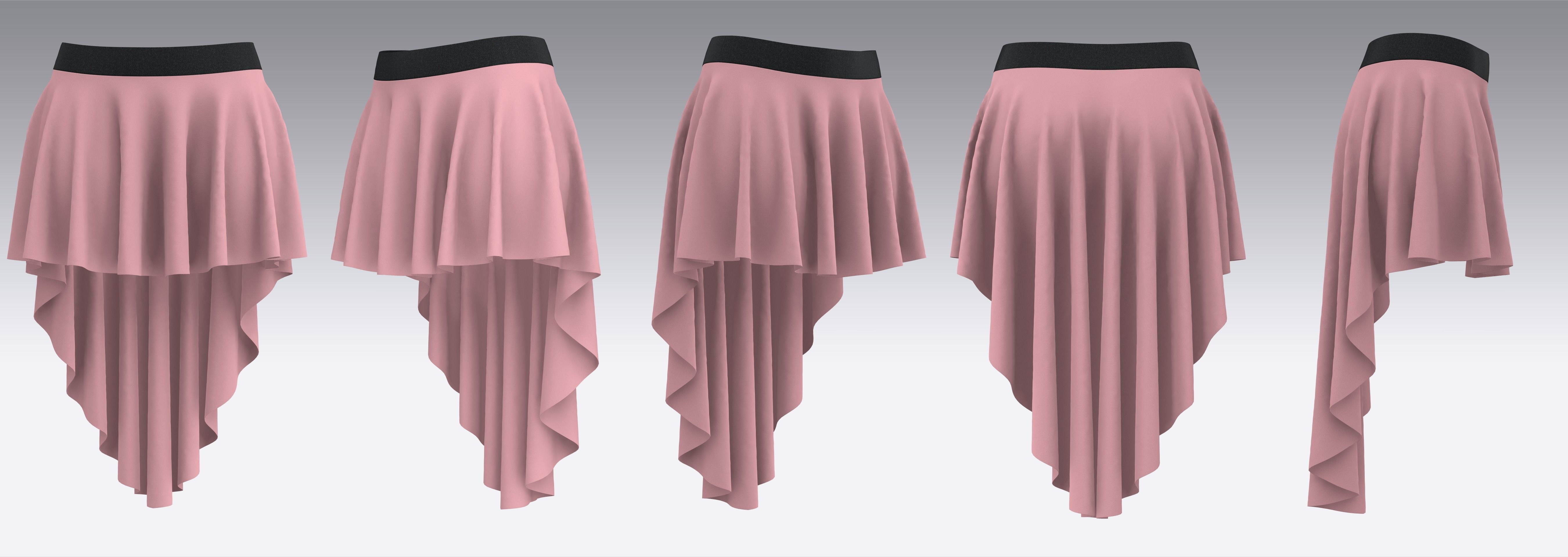 32 Skirt Outfits MD CLO 3D zprj project files 3D Model Collection_26