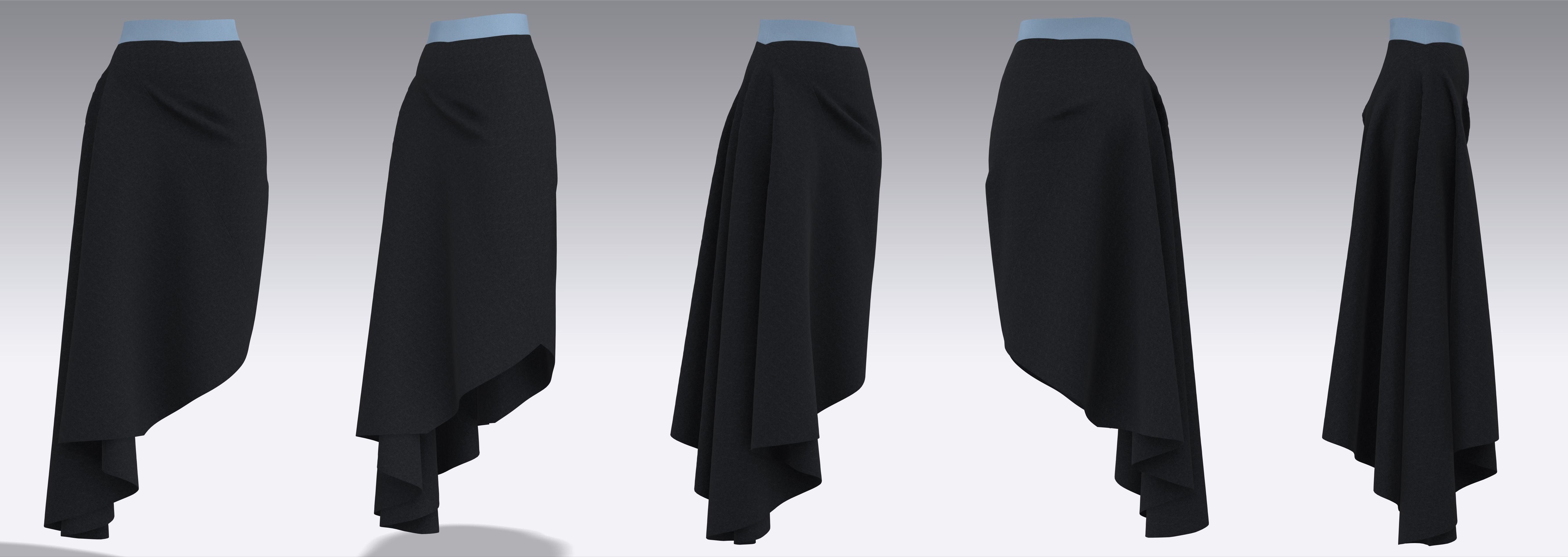 32 Skirt Outfits MD CLO 3D zprj project files 3D Model Collection_11