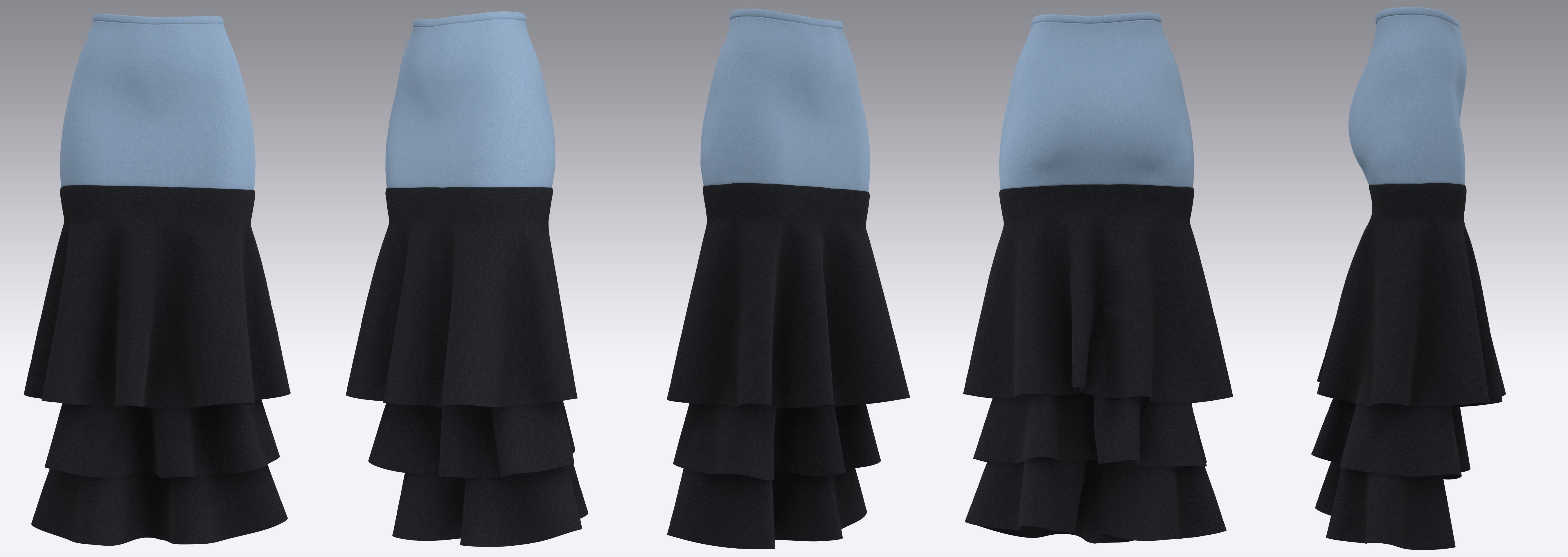 32 Skirt Outfits MD CLO 3D zprj project files 3D Model Collection_18