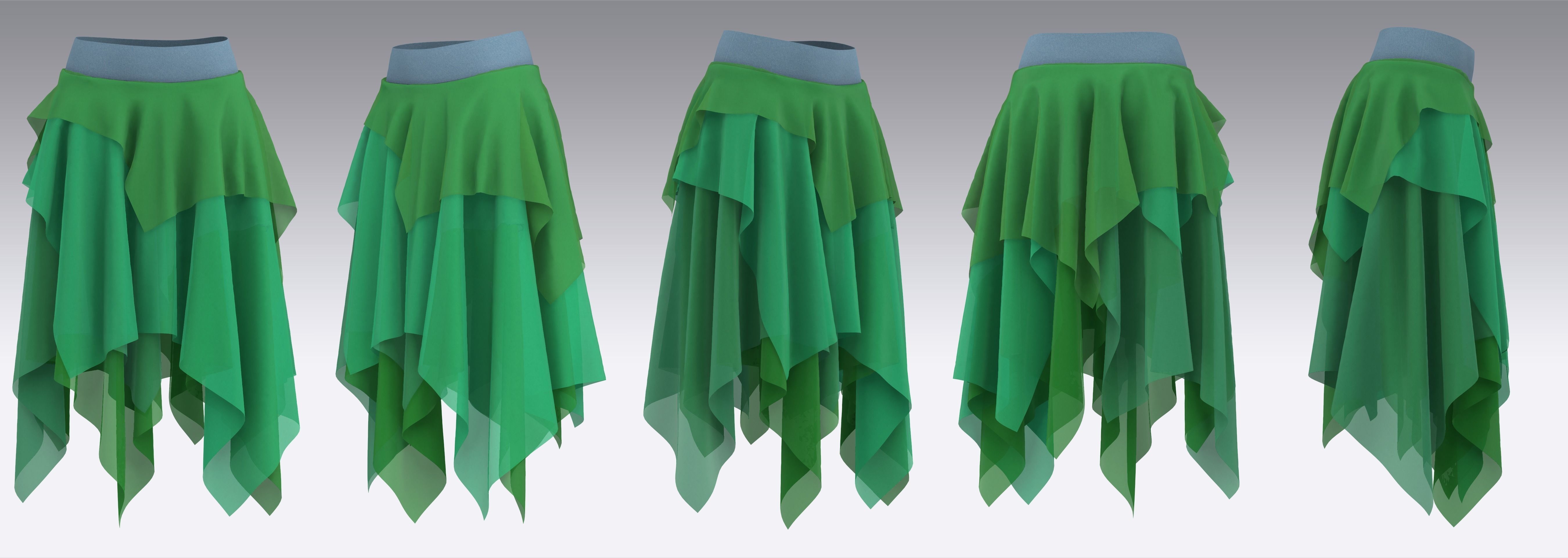 32 Skirt Outfits MD CLO 3D zprj project files 3D Model Collection_29