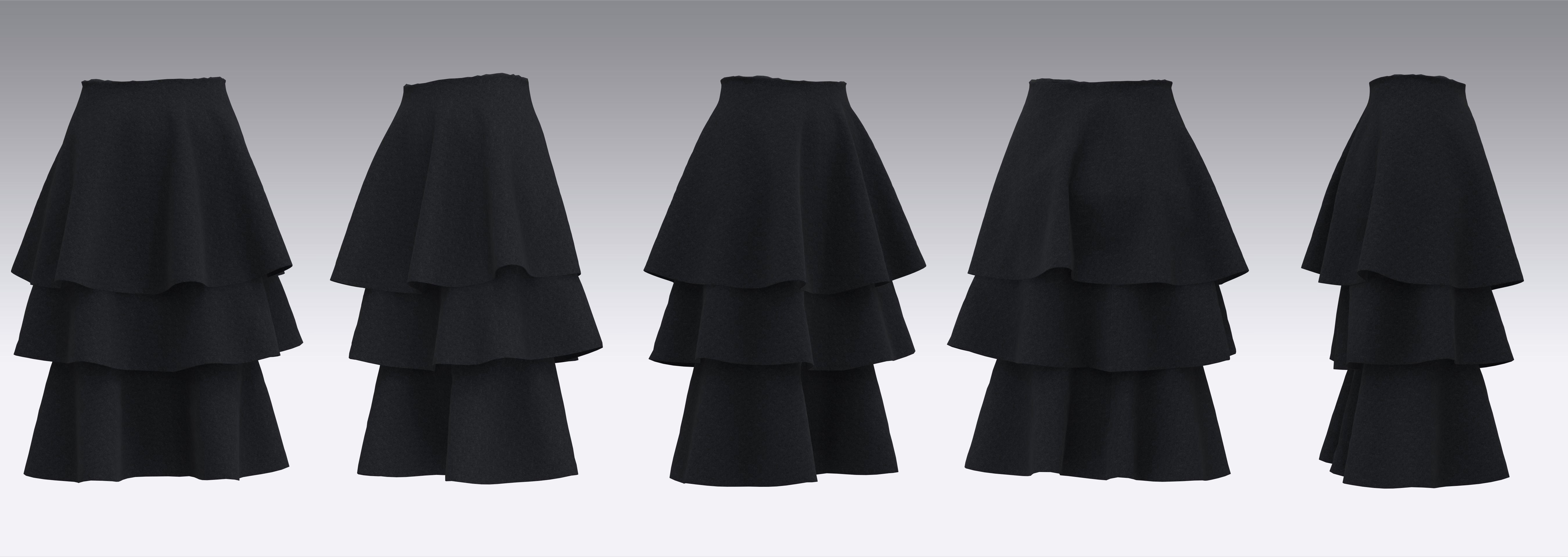 32 Skirt Outfits MD CLO 3D zprj project files 3D Model Collection_14