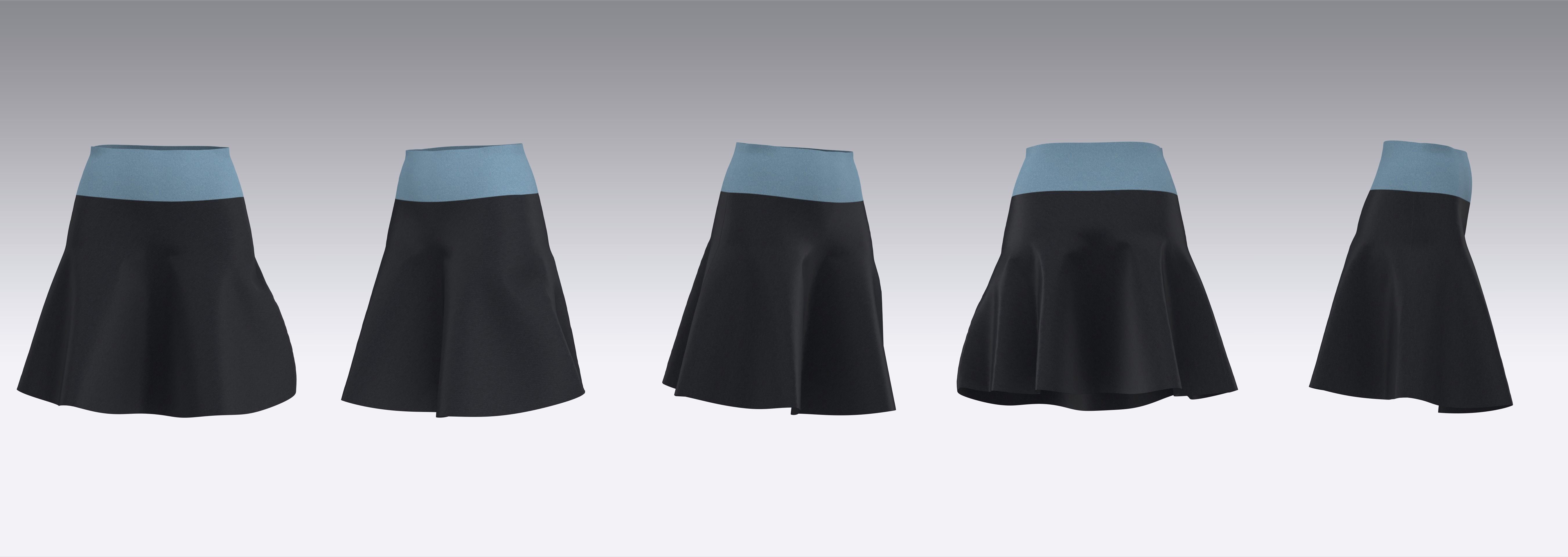 32 Skirt Outfits MD CLO 3D zprj project files 3D Model Collection_7