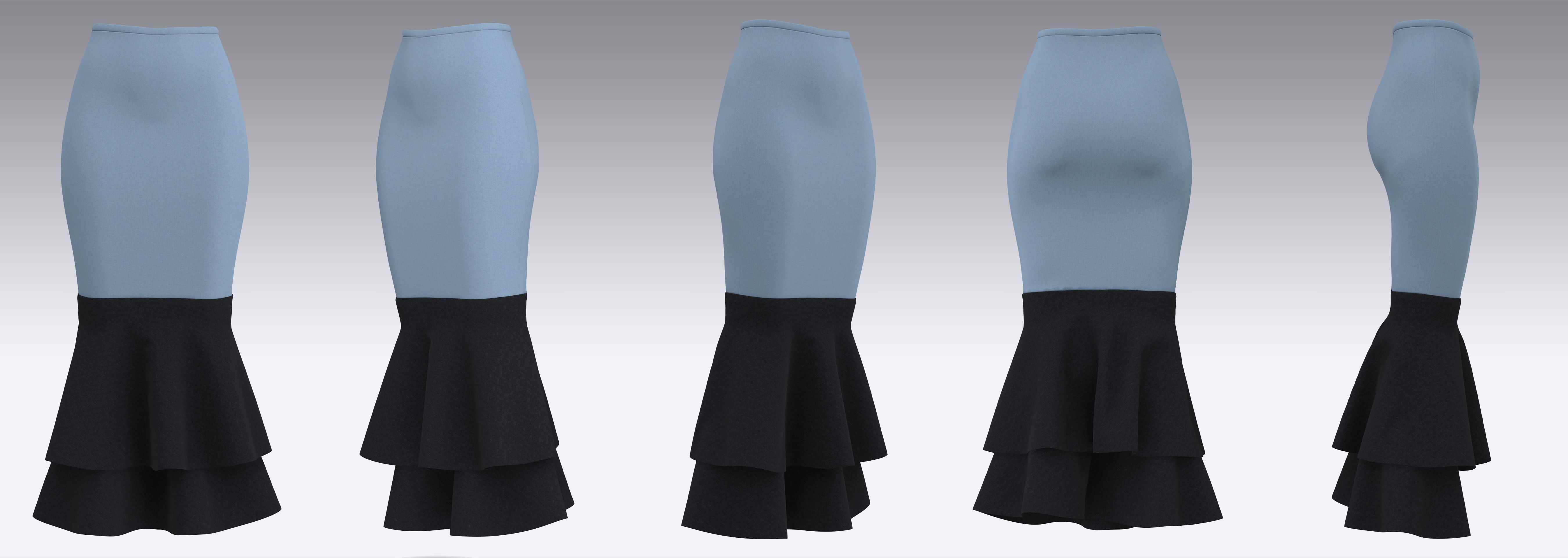 32 Skirt Outfits MD CLO 3D zprj project files 3D Model Collection_17