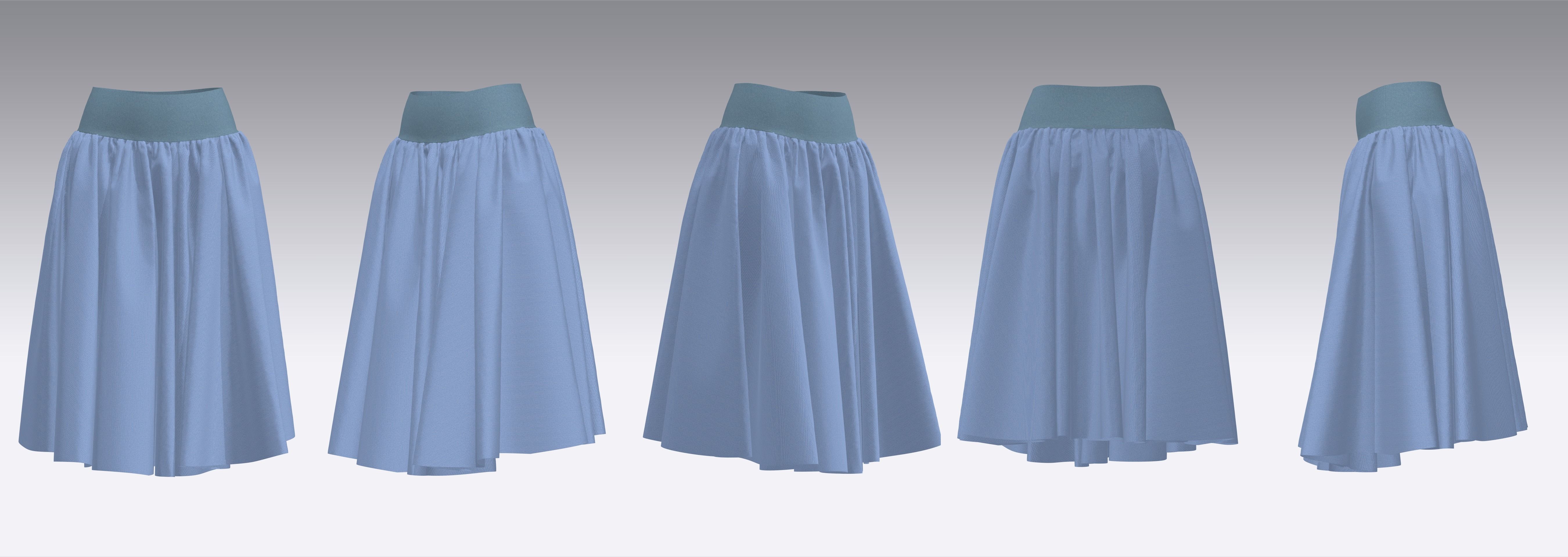32 Skirt Outfits MD CLO 3D zprj project files 3D Model Collection_4