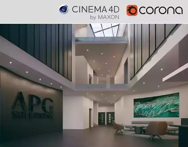 Corona - C4D files - Commercial Interior Space