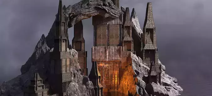 Drake Mining Cathedral Cliff range Kitbash 1