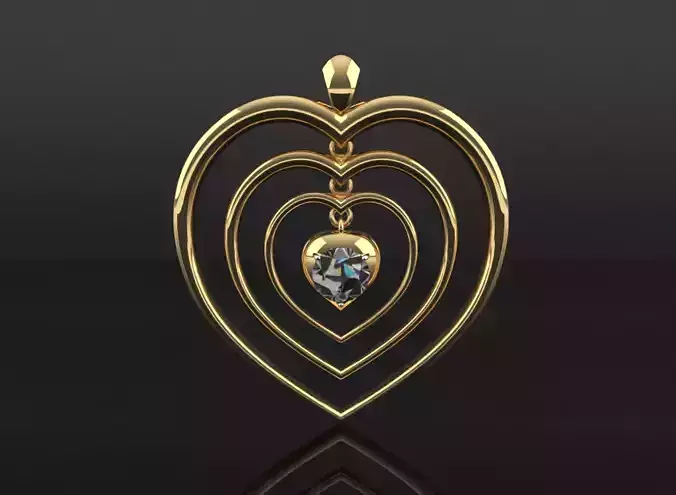 Dancing hearts Pendant