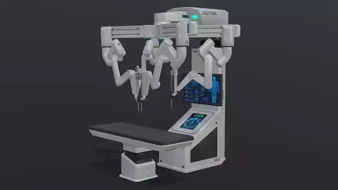 Surgical Robotic System Low-poly 3D model