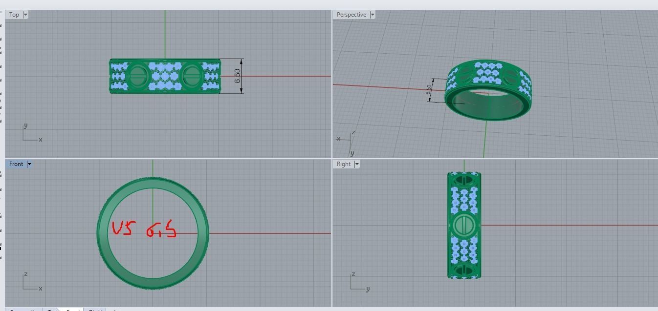 Ring Car size 6 dot 5 3D print model_1
