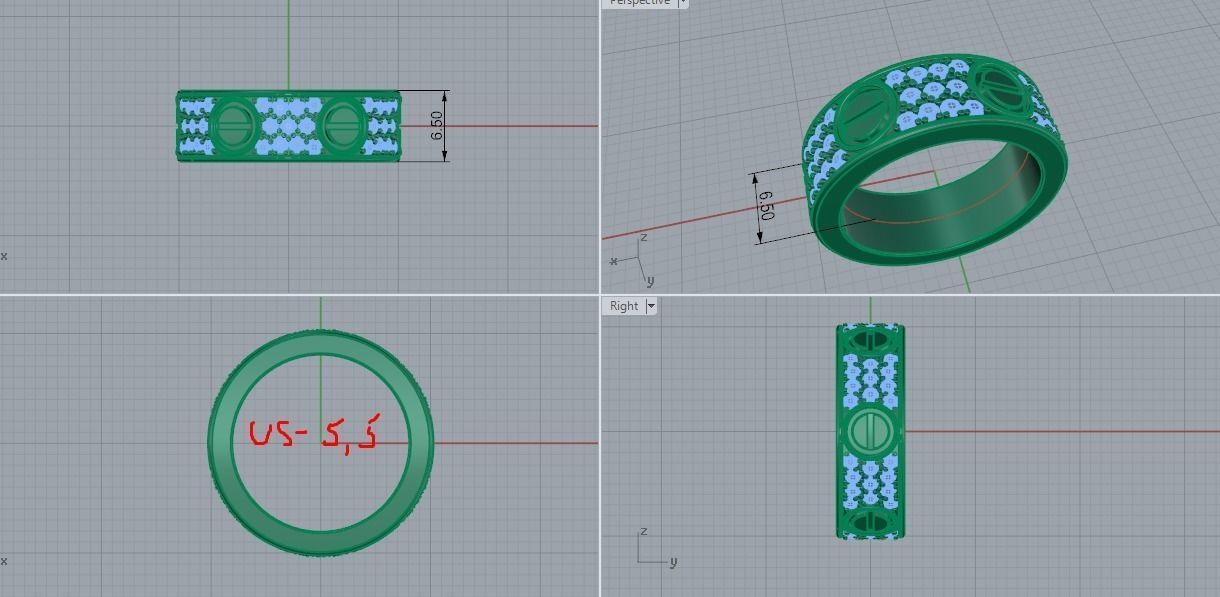 Ring car size 5dot 5 3D print model_4