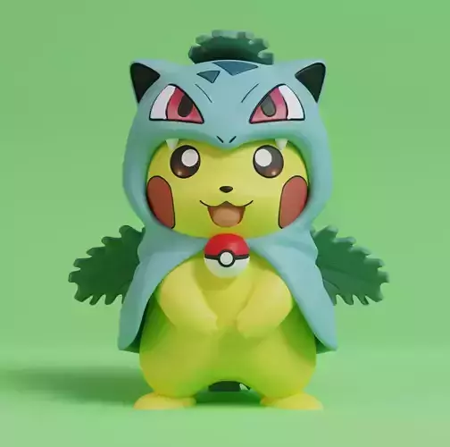 Pokemon - Pikachu Ivysaur Cosplay Free 3D print model