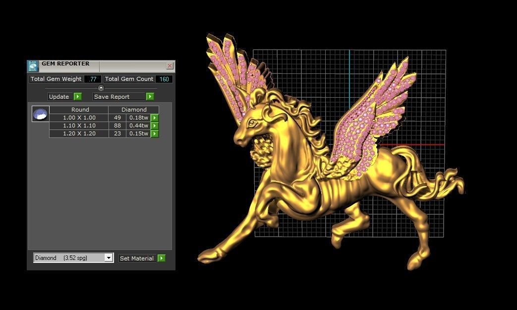 HORSE PENDANT 3D print model_3