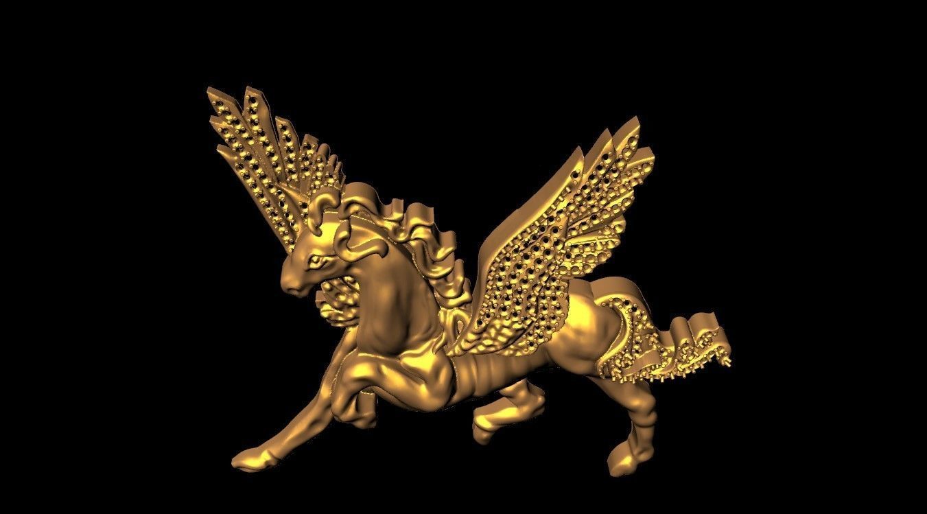 HORSE PENDANT 3D print model_10