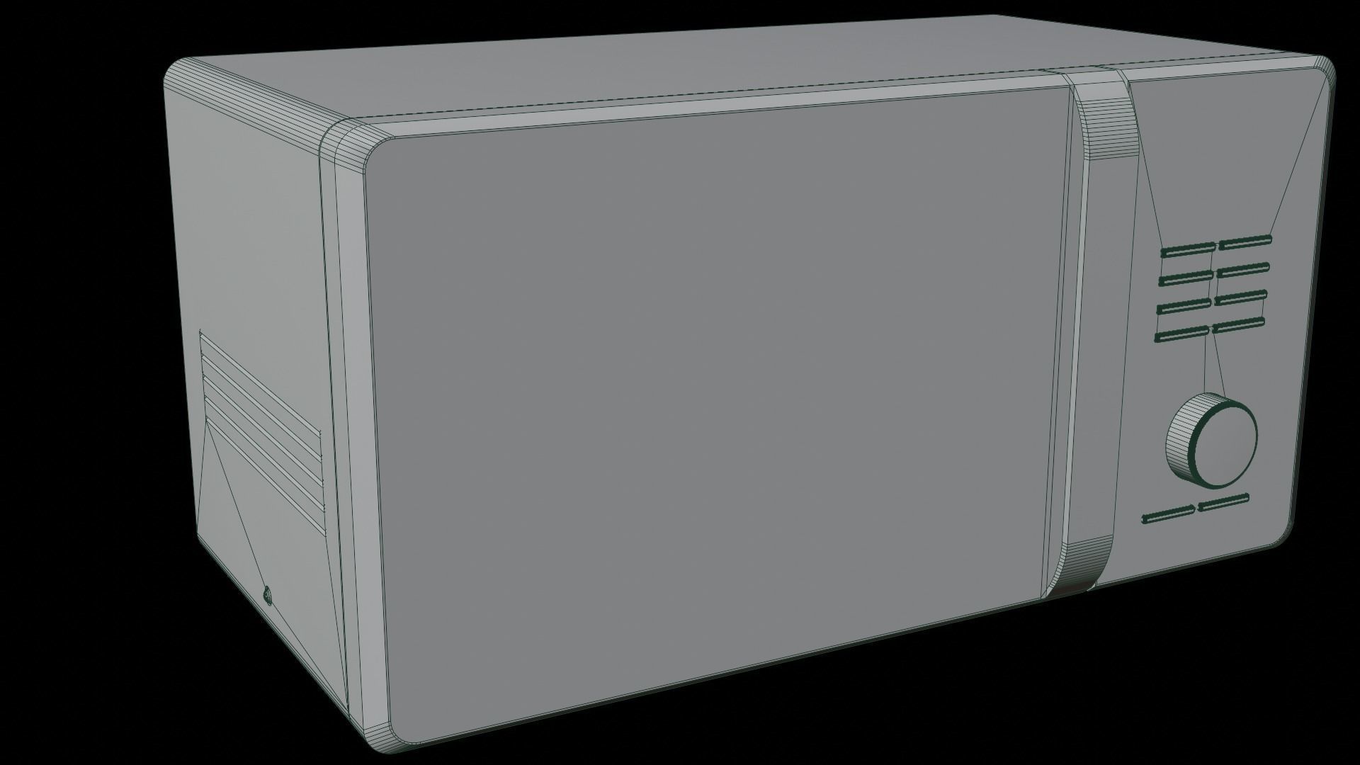 Microwave oven 3D model_4