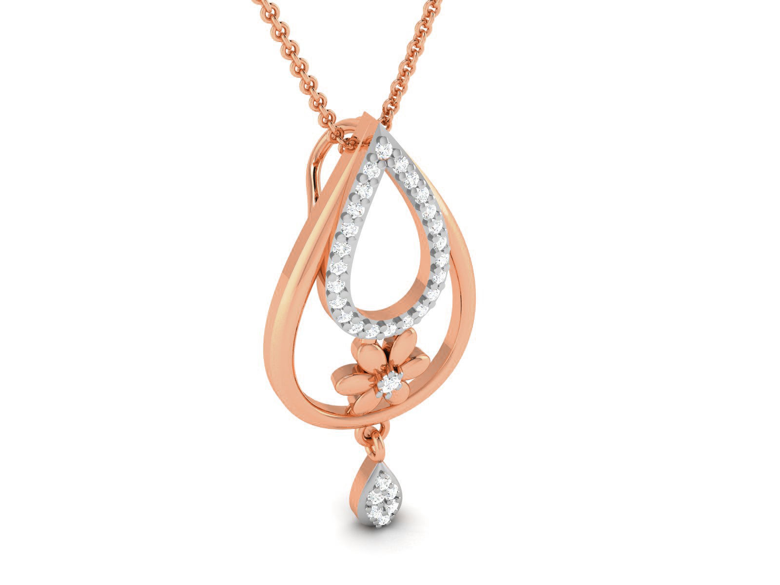 Light wt Diamond Charms Pendant 3dm render Detail 3D print model_2