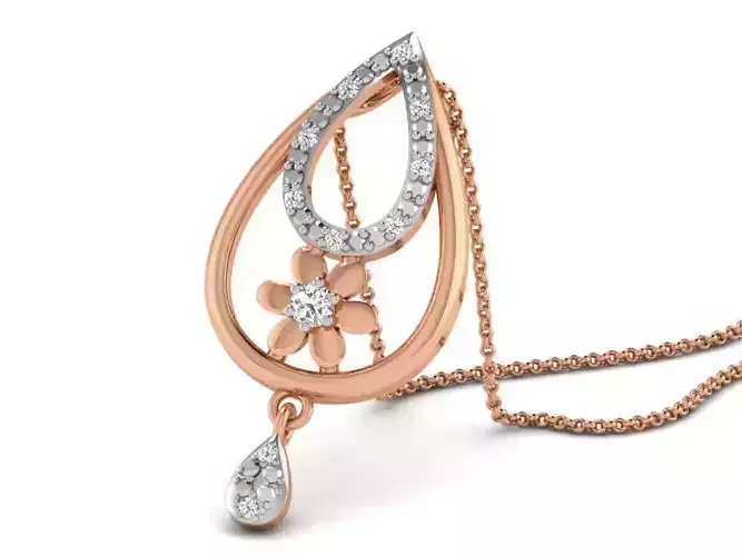 Light wt Diamond Charms Pendant 3dm render Detail