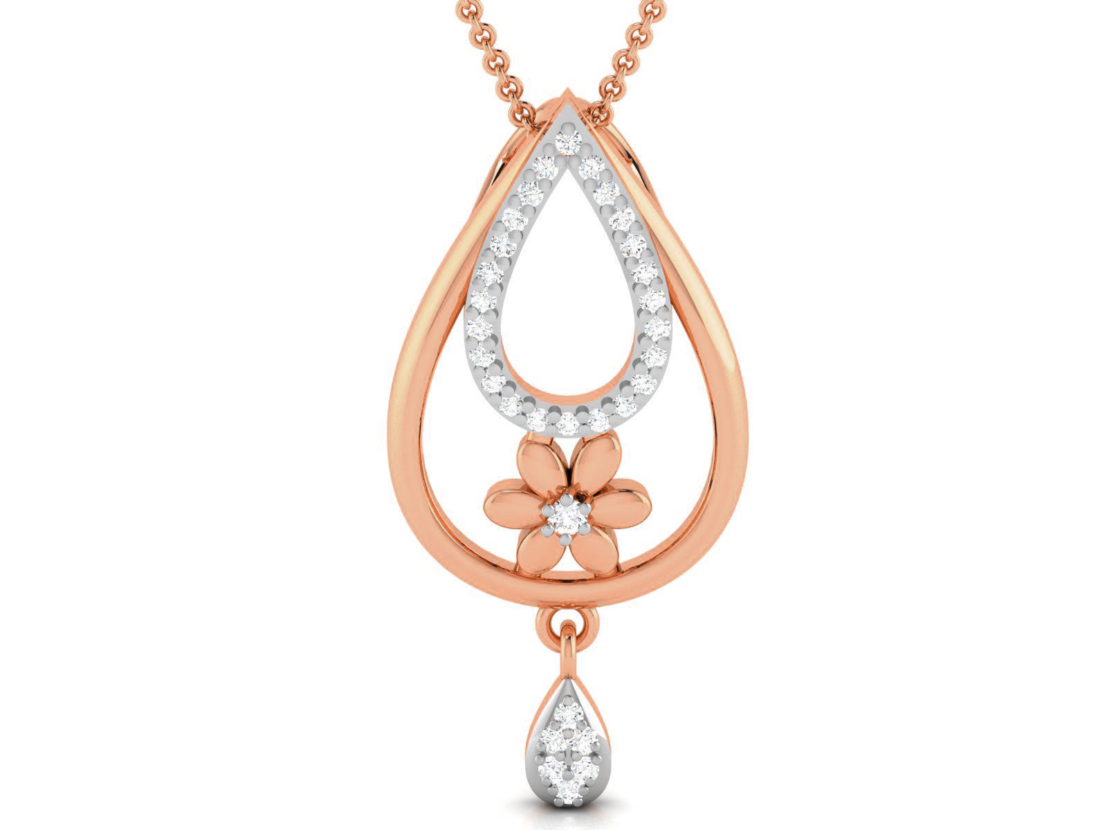 Light wt Diamond Charms Pendant 3dm render Detail 3D print model_3