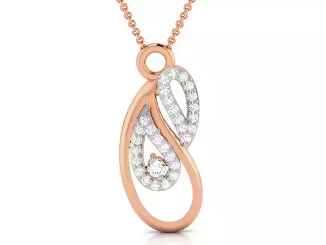 Light wt Diamond Charms Pendant 3dm render Detail