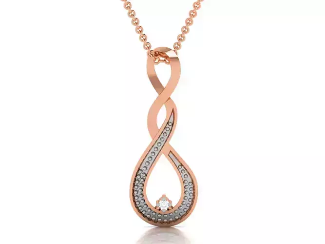 Light wt Diamond Charms Pendant 3dm render Detail