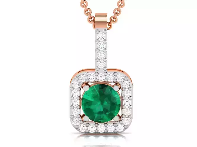 Square Light wt Diamond Charms Pendant 3dm render Detail 3D print model