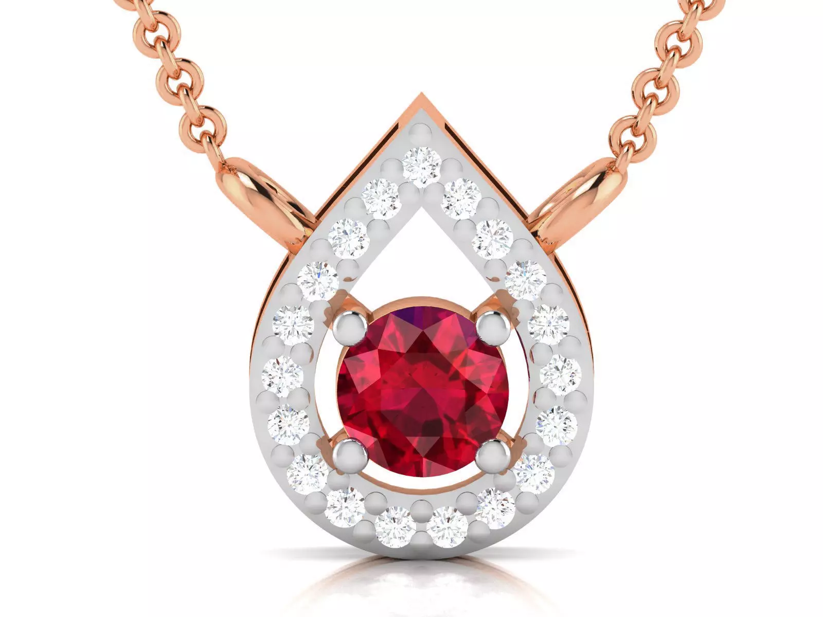 Ruby Light wt Diamond Charms Pendant 3dm render Detail 3D print model_0