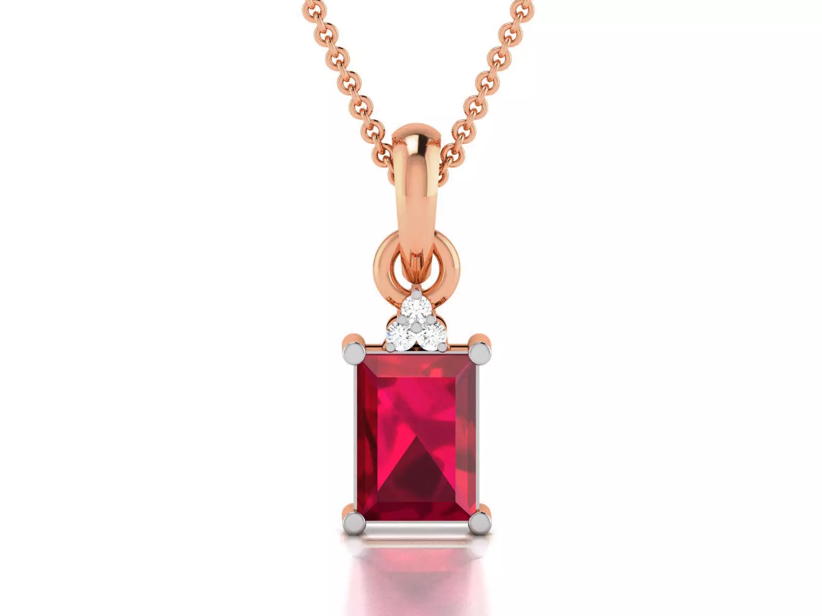 Ruby Light wt Diamond Charms Pendant 3dm render Detail 3D print model_0