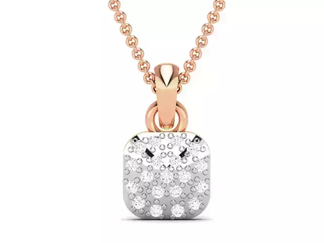 Square Light wt Diamond Charms Pendant 3dm render Detail 3D print model