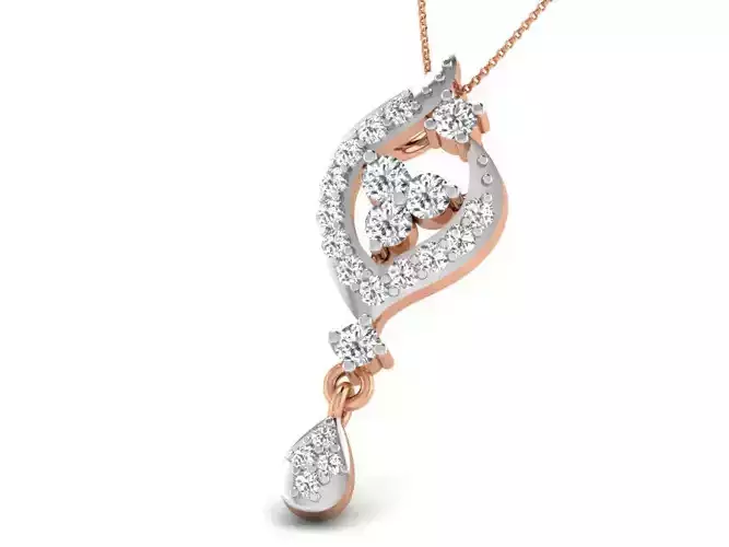 Light wt Diamond Charms Pendant 3dm render Detail