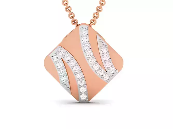 Square Light wt Diamond Charms Pendant 3dm render Detail 3D print model