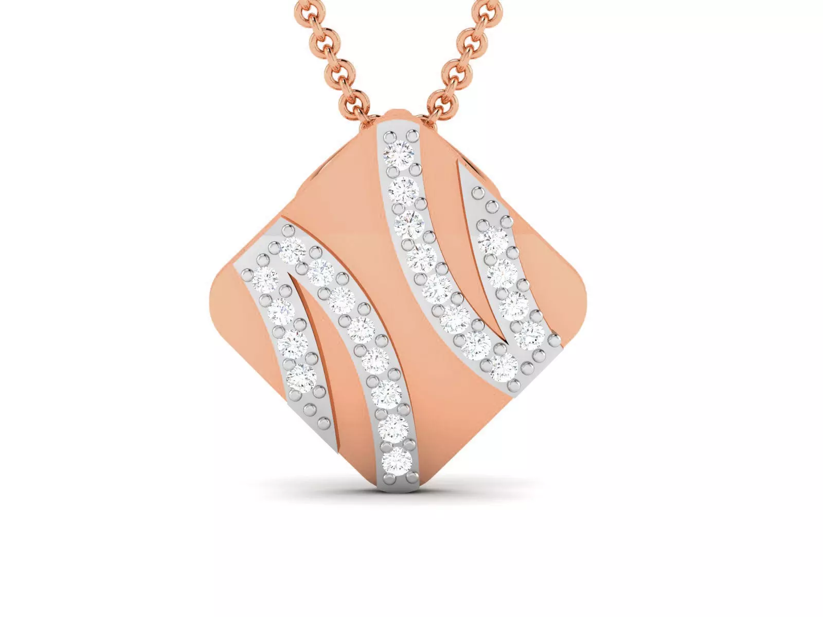 Square Light wt Diamond Charms Pendant 3dm render Detail 3D print model_0